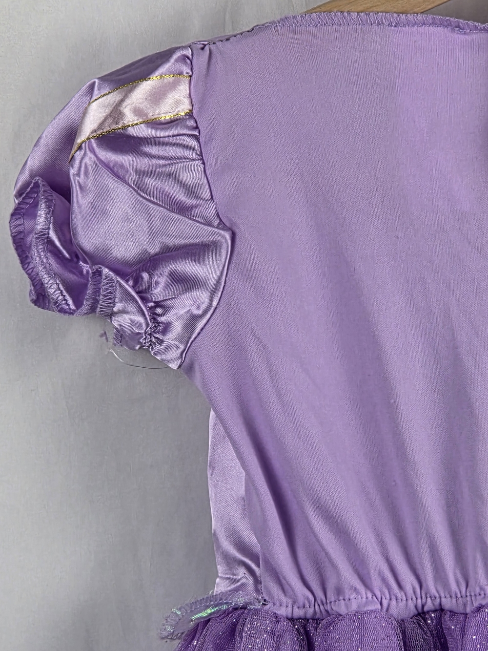 Purple Sparkle Tangled Princess Halloween Costume Pretend Play Dress Size 3T-4T - Picture 9 of 16
